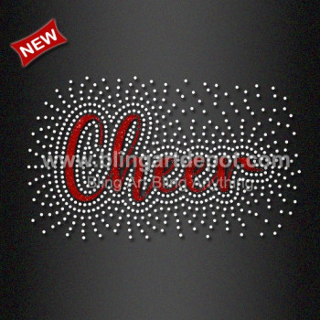Cheer with Brust Rhinestone Transfers for Sports Team Shirts Cheer with Brust Rhinestone Transfers for Sports Team Shirts